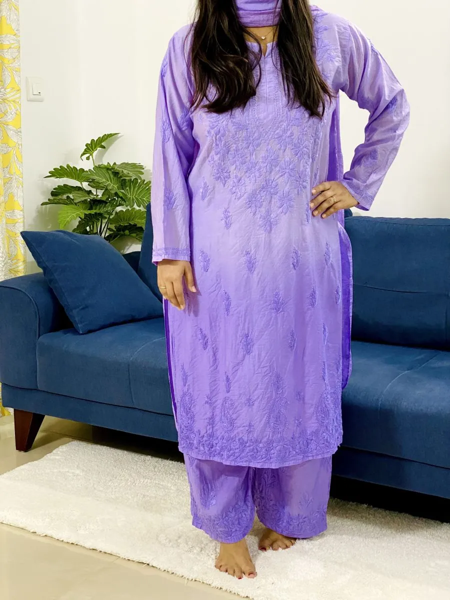 Chanderi 3 piece suit