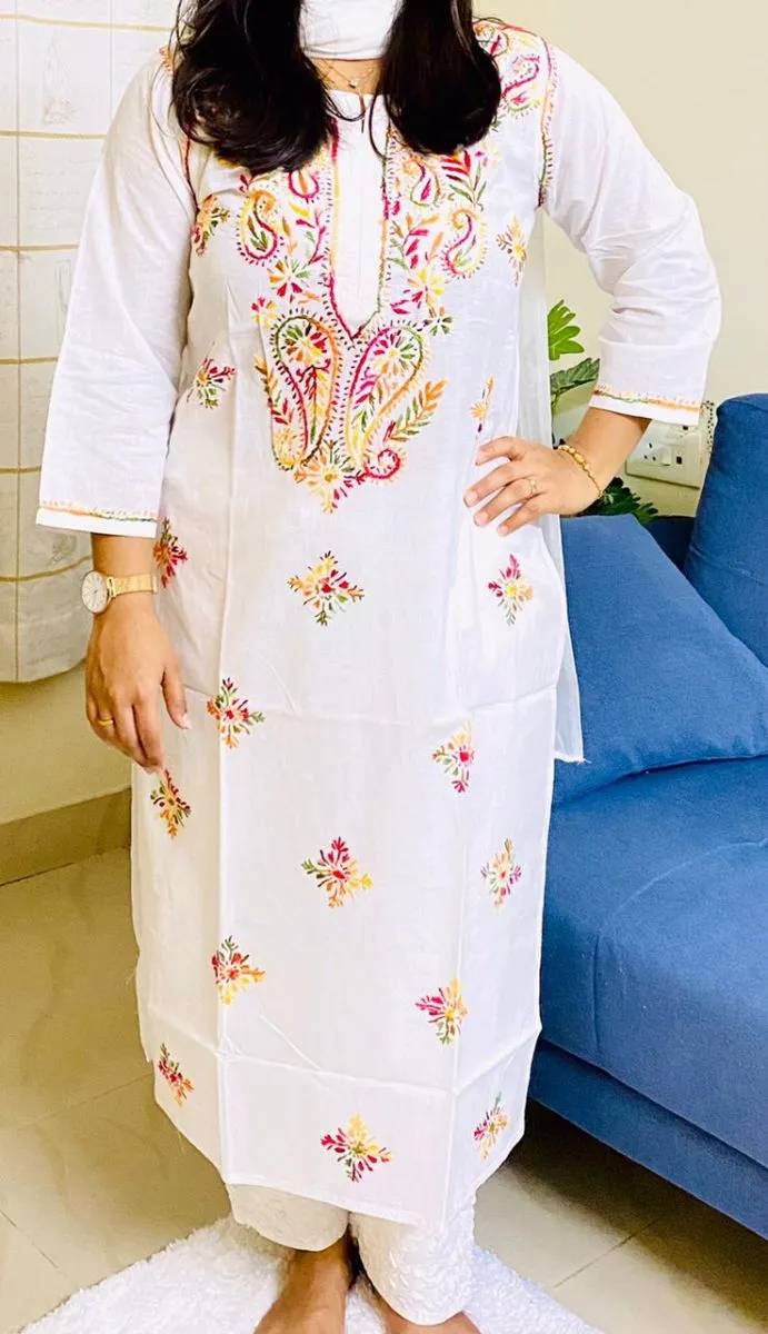 Multicolour work kurti