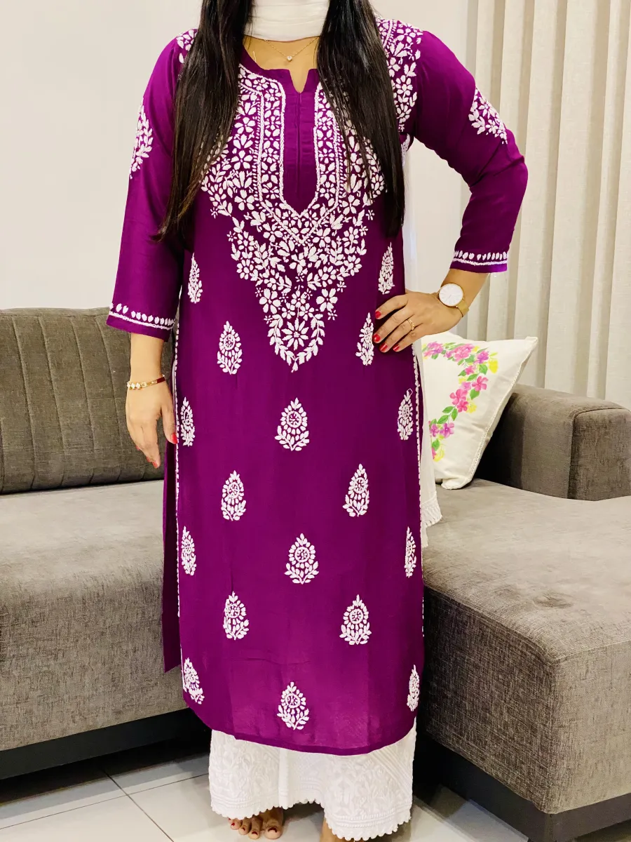 Premium Modal Chikankari Kurti