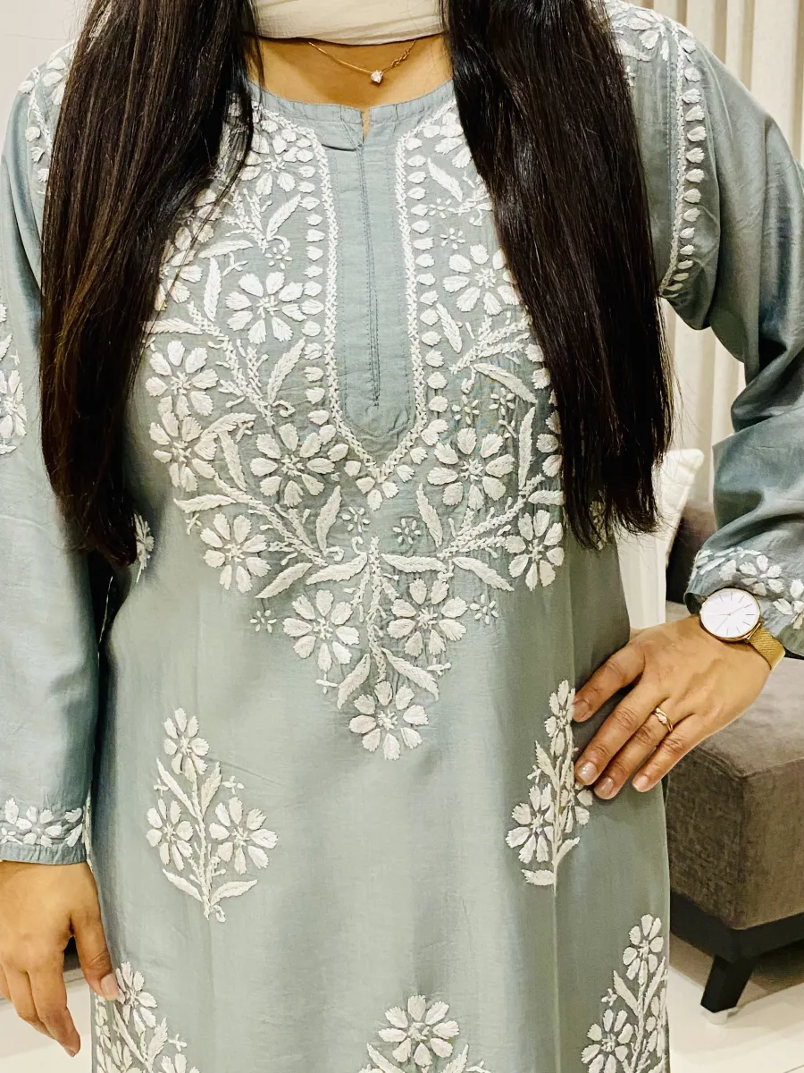 Premium Long Chikankari Kurti