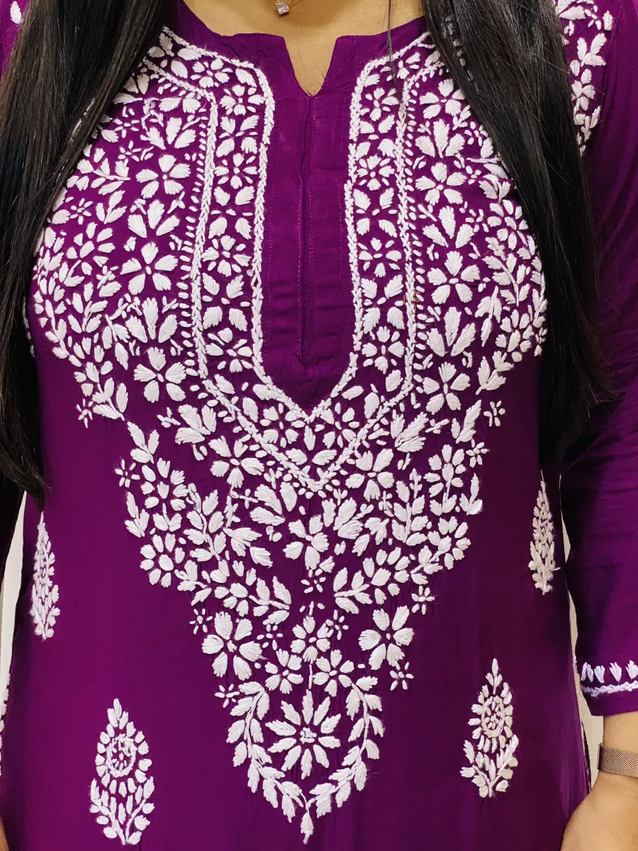 Premium Modal Chikankari Kurti