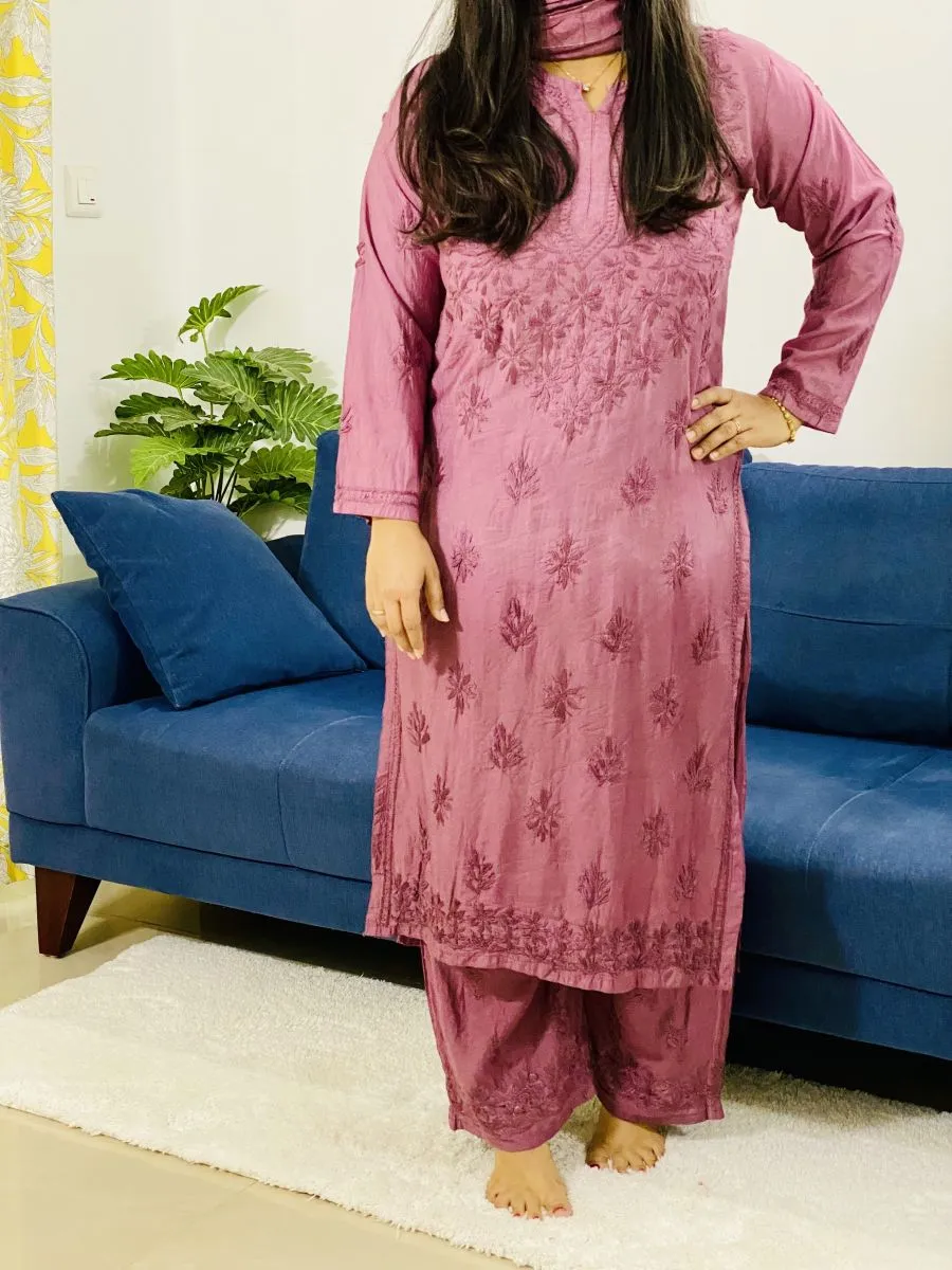 Chanderi 3 piece suit