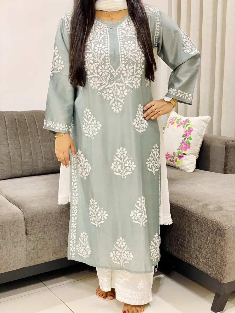 Premium Long Chikankari Kurti