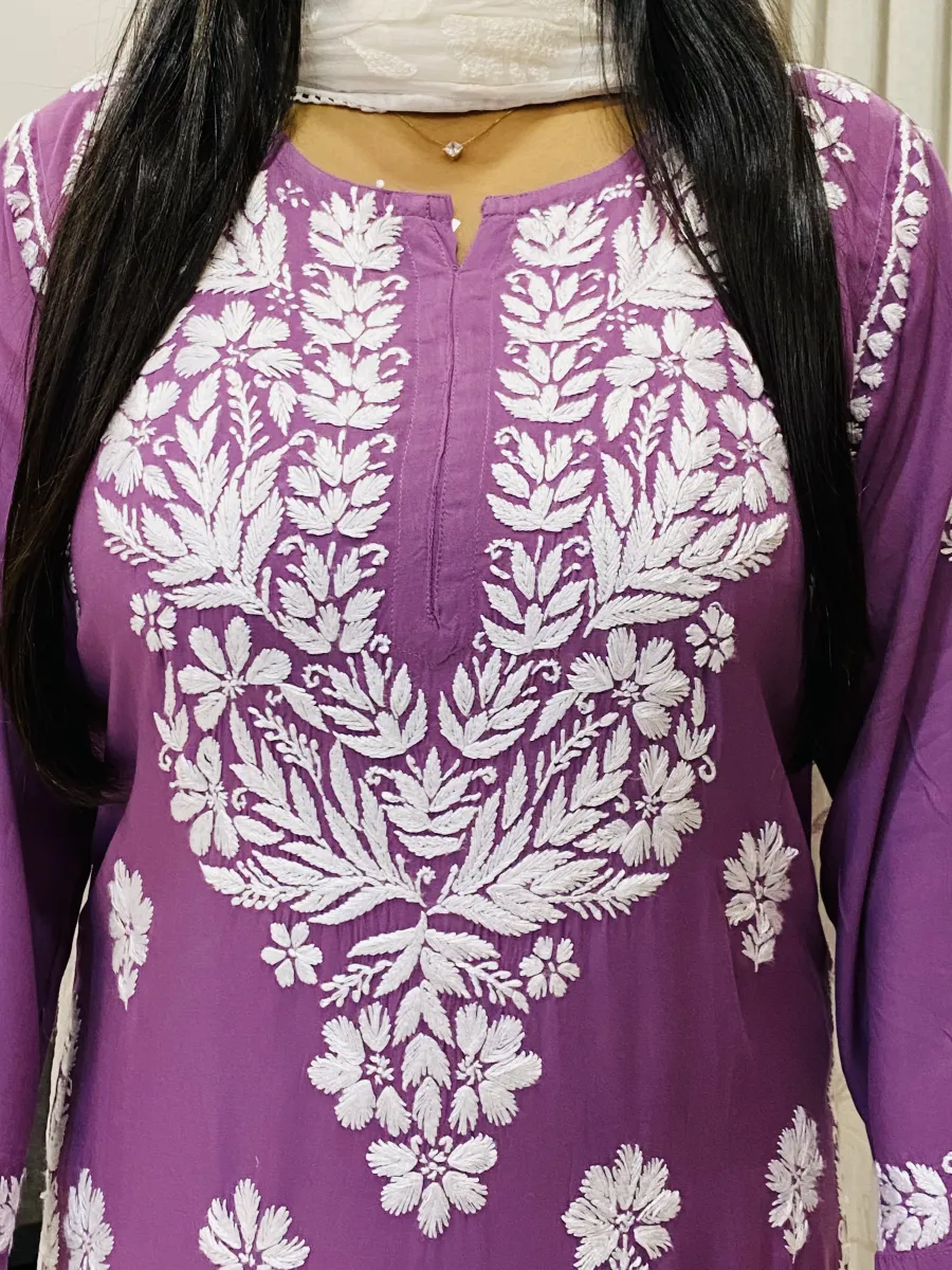 Premium Modal Chikankari Kurti