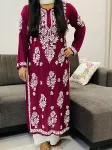 Maroon Afsana Modal Kurti