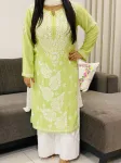 Pista Esha Premium Modal Chikankari Kurti