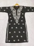 Black Inayat Cotton Kurta