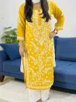 Mustard Cross Premium Modal Cotton Kurti