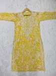 Yellow & White Inayat Cotton Kurta