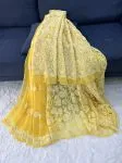 Half Jaal Saree  - Yellow