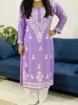 Lavender Nirmal Premium Modal Kurti