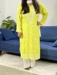 Lemon Mahek floral Rayon kurti