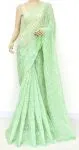 Pista Green Hansa Tapchi Saree