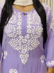 Lavender Bahar 5D Premium Modal Chikankari Kurti