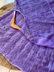 Resham Chikankari Hand Embroidered Women's Yog Anarkali Kurta  - Lavender