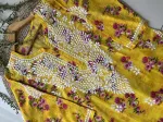 Mulmul Chikankari Floral Women's Long Kurta  - Yellow