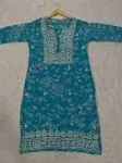 Sky Urza Mulmul Printed kurti