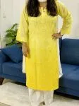 Yellow Murraya Chanderi Silk Kurti