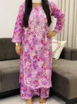 Lilac Diana Mulmul Soft Chikankari Kurta Palazzo Set