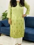 mahendi Murraya Chanderi Silk Kurti