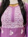 Premium modal chikankari kurti  - Mauve