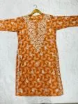 Orange Inayat Cotton Kurta