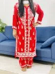 Red Anaisha Rayon Set