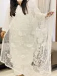 Aari Soft Net Women's Dupatta  - White