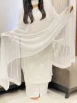 Chiffon Dupatta  - White