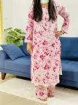 Pink Ziana Mulmul Kurta Plazzo Set