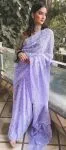 Lavender Hansa Tapchi Saree