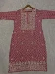 Pink Ziczac Urza Mulmul Printed kurti