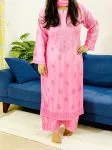 Pink Maven Chanderi 3 piece suit