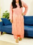 Peach Maven Chanderi 3 piece suit