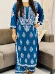 Teal Blue Ritika Rayon Set