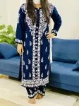 Navy Blue Anaisha Rayon Set