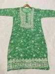 Mint Urza Mulmul Printed kurti