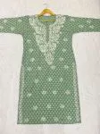 Saunf Green Inayat Cotton Kurta