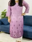 Wine Murraya Chanderi Silk Kurti