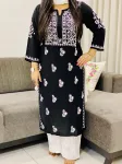 Black Nora Premium modal chikankari kurti