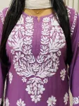 Premium Modal Chikankari Kurti  - Mauve