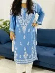 Powder Blue Nirmal Premium Modal Kurti