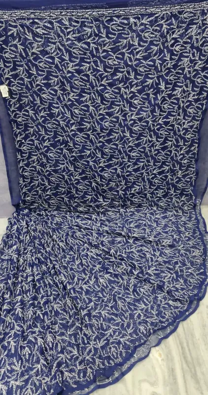 Tapchi Chikankari Hand Embroidered Women's Saree