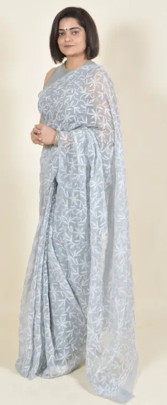 Grey Hansa Tapchi Saree