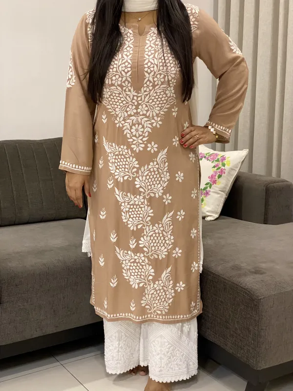 Premium Modal Chikankari Solid Women's Kurta