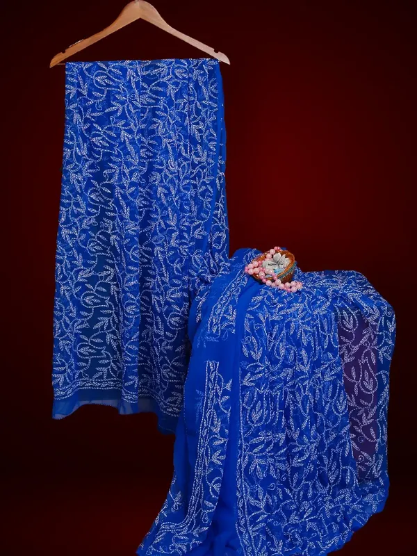 Blue Hansa Tapchi Saree