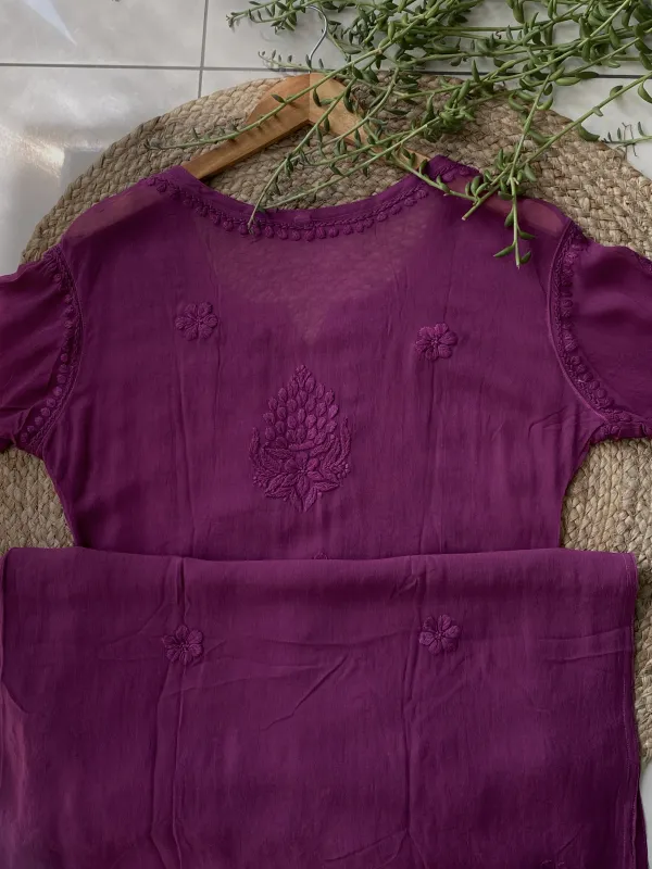 Viscose Chikankari Kurta and Dupatta