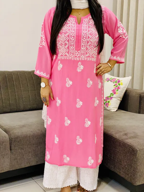 Premium Modal Chikankari Solid Women's Kurta