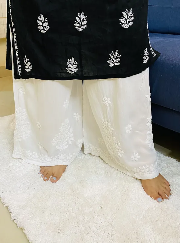 Modal Chikankari Palazzo for Women